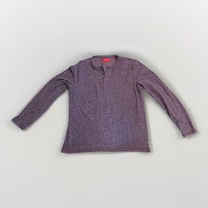 Bruno Milano Supersoft Denim Blue Long Sleeve Henley Shirt Mens Large EUC